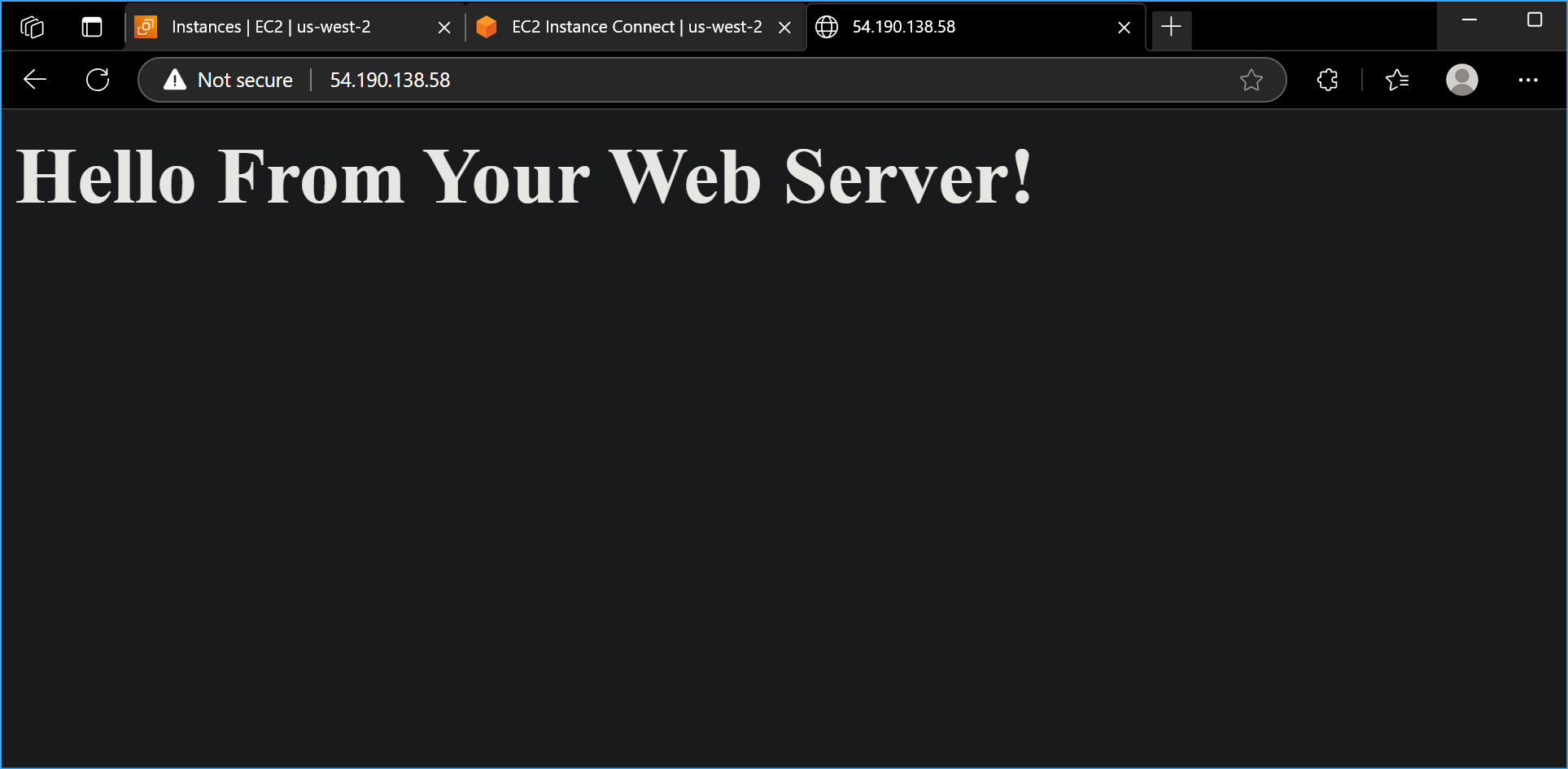 Web server now loads
