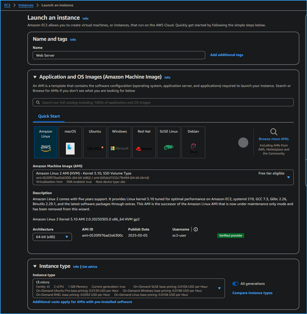Launch an instance one