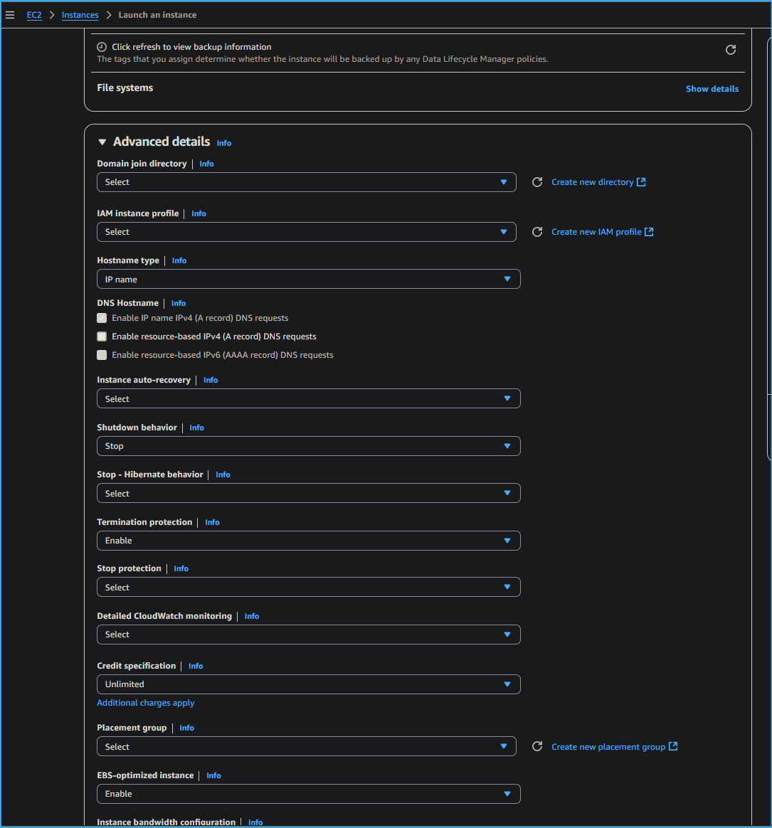Launch an instance three
