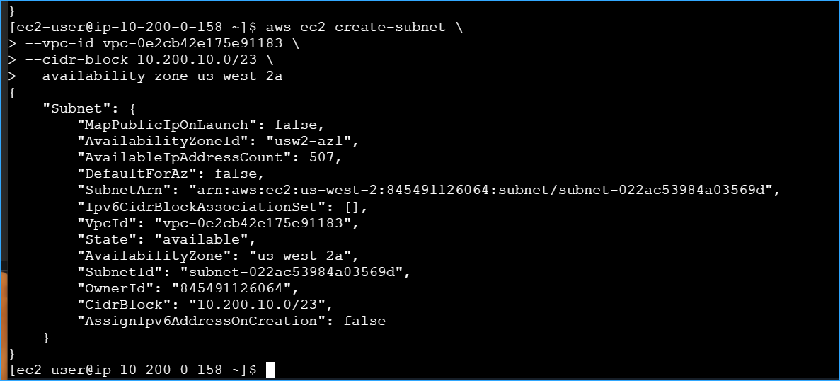 Created Private Subnet 2