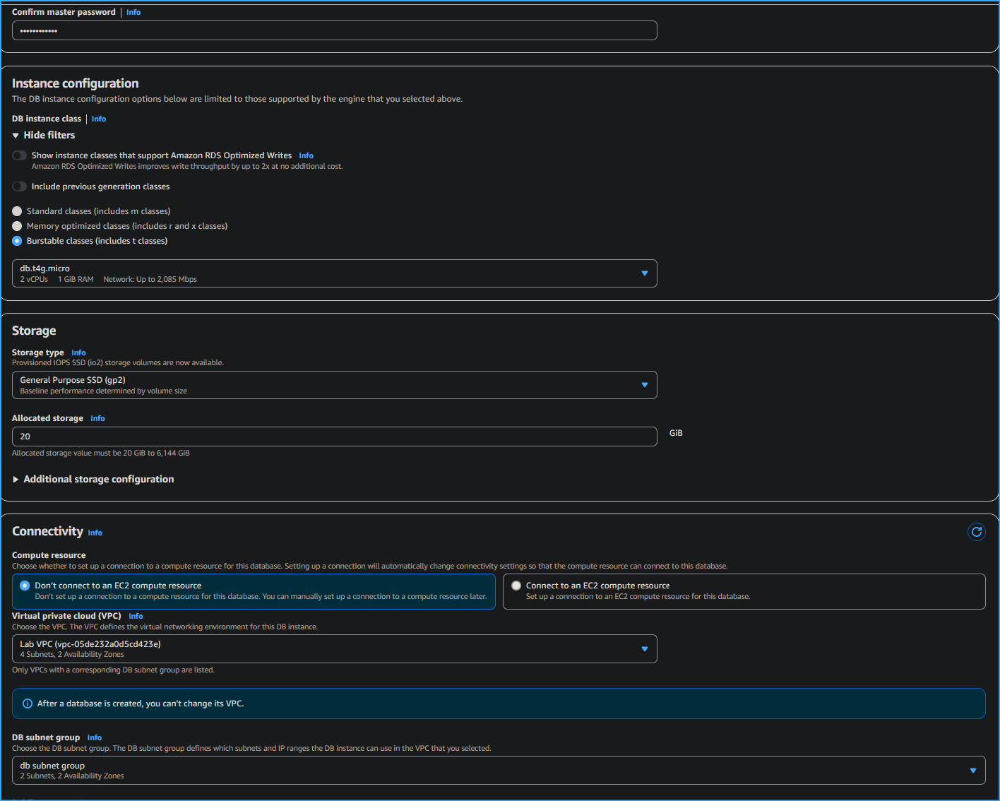 Configuring DB Three