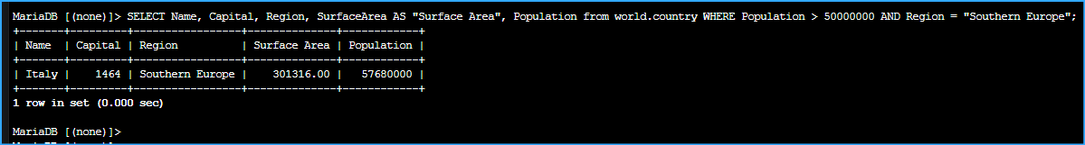 Queried Country In Southern England With Population Greater Than Set Value