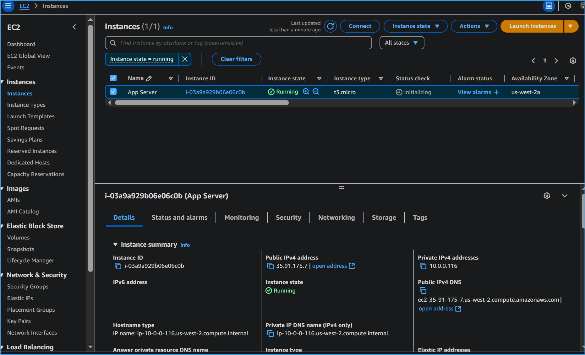 Lastly Checked if App Server Instance was Created in Console It Was