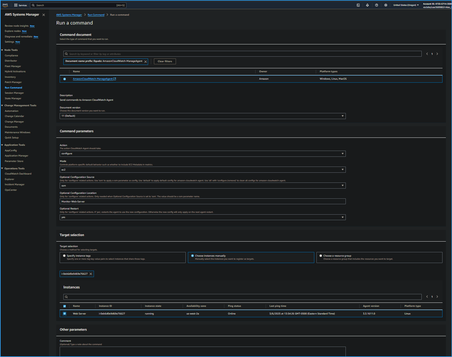 Configuring Agent to Use Configuration Previously Stored in Parameter Store