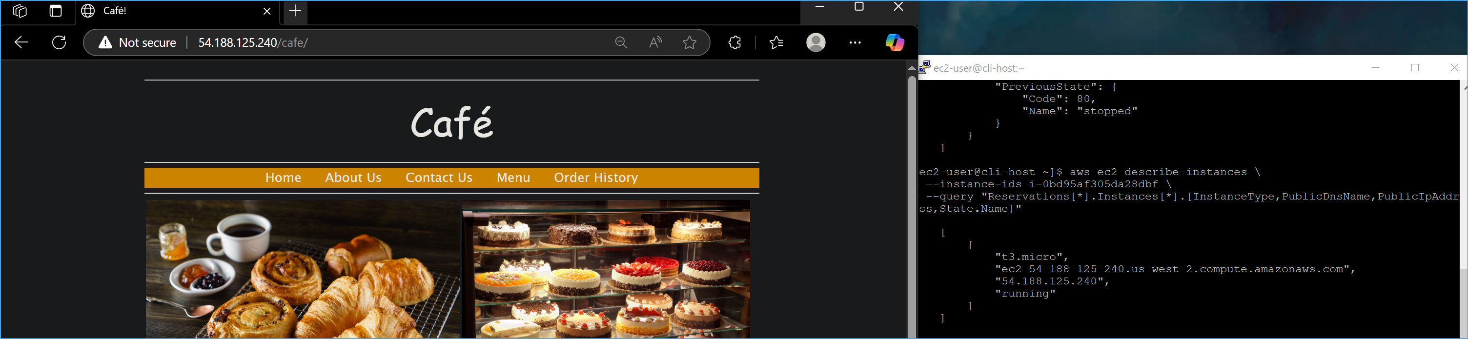 Checked cafe website to make sure it was functional