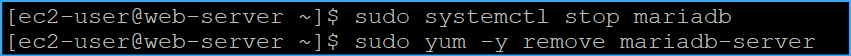 Stopped MariaDB and removed from server