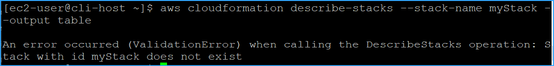 Confirmed stack deletion
