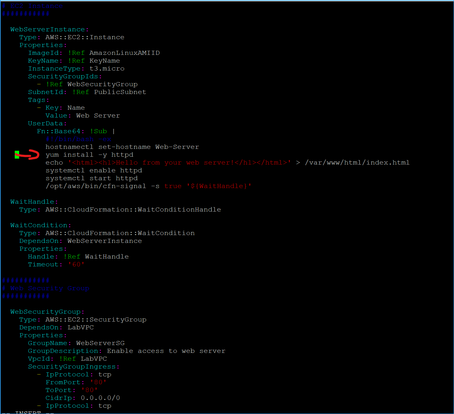 Needed to fix indentation as there was an error