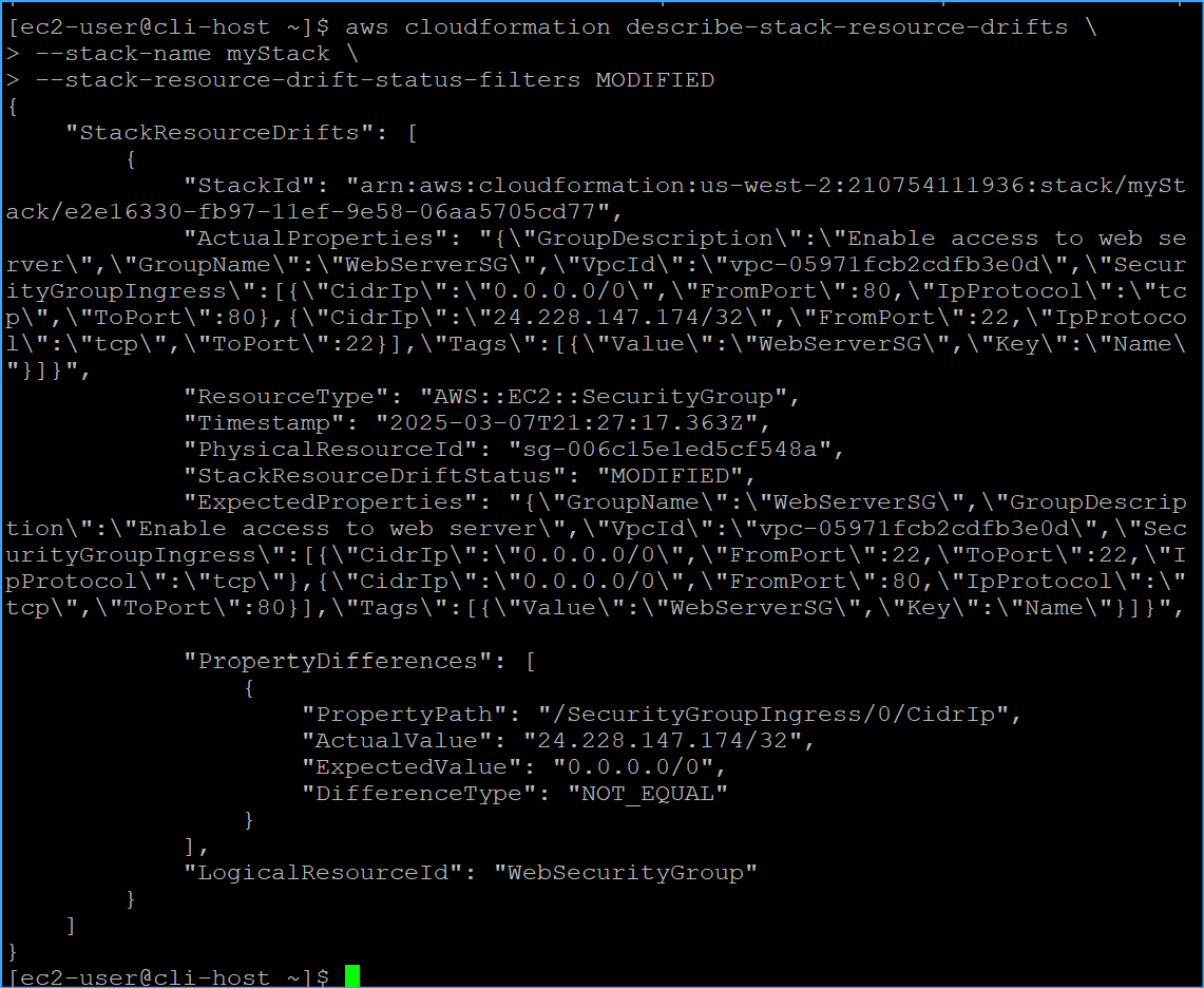 Noticed property differences of modified drift resource