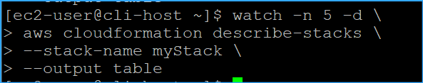 Used this command to check stack status