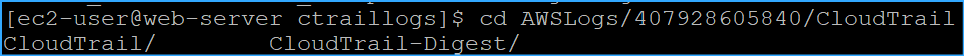 CD into CloudTrail dir