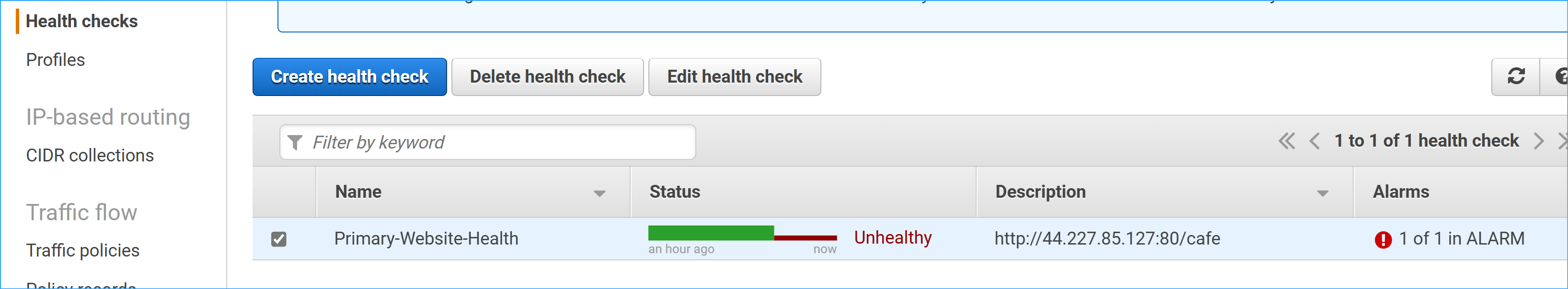 Health Checks Failed When EC2 Instance Stopped