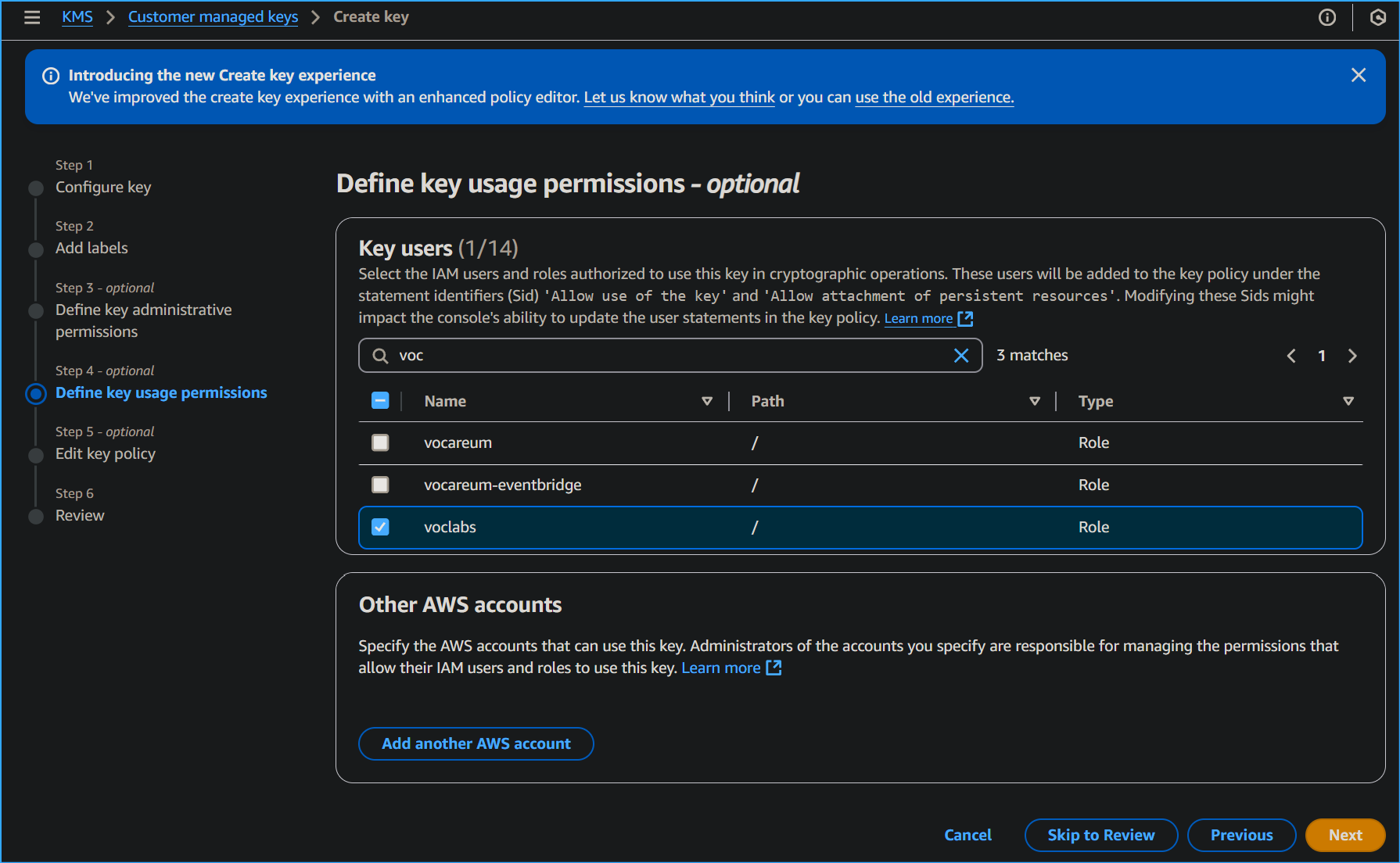 Defining Key Usage Permissions