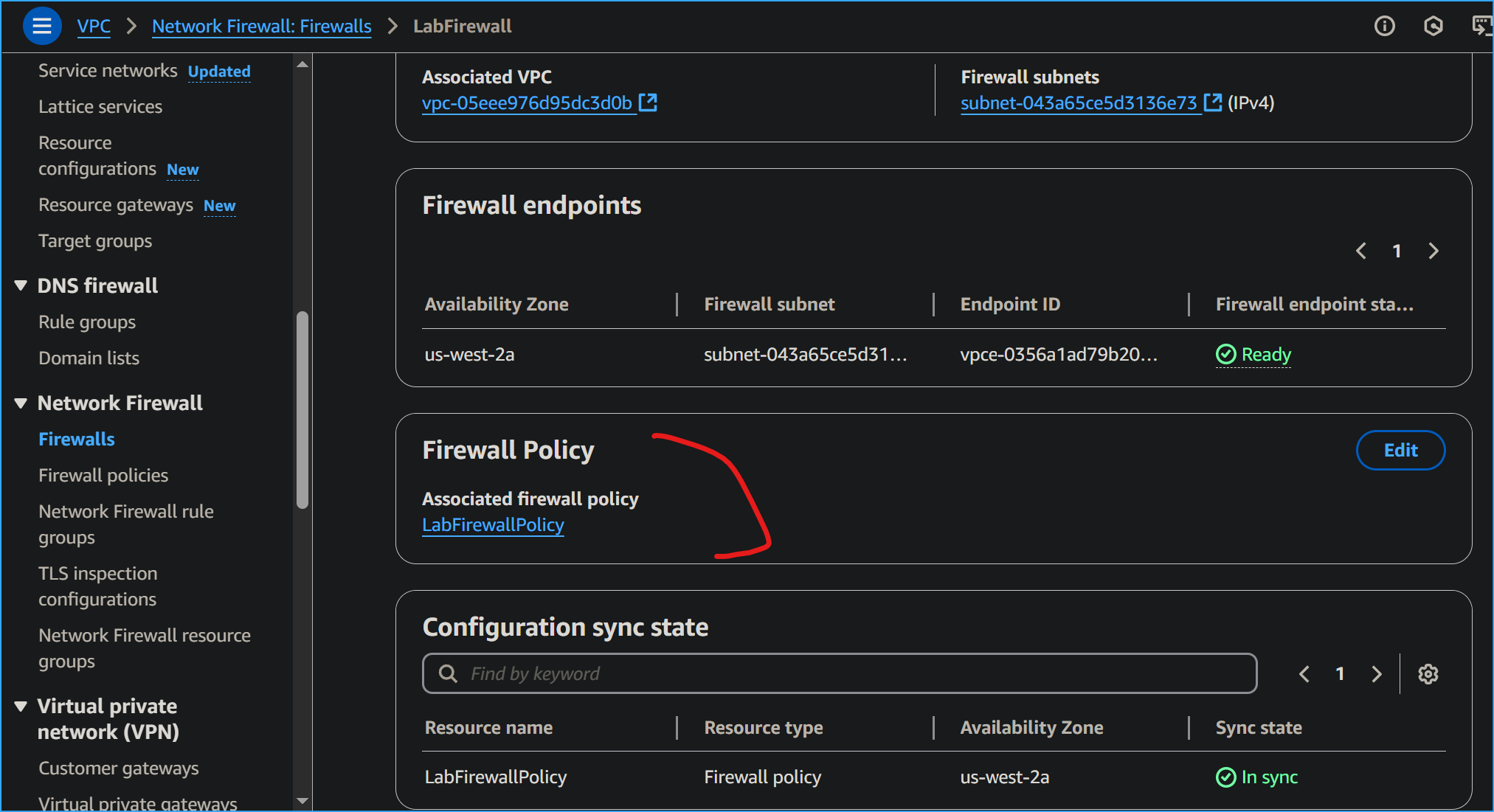 Choosing Lab Firewall Policy