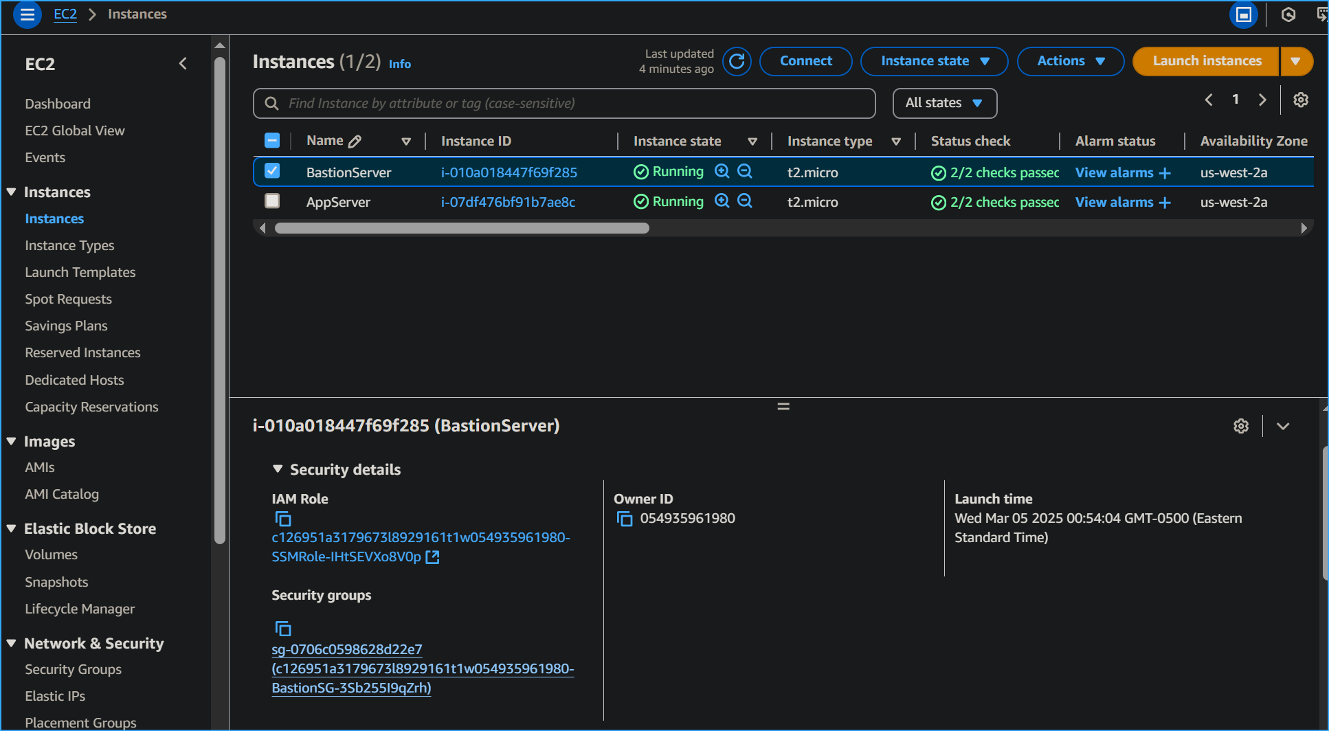 In bastion server security tab there is SG to fix high severity finding