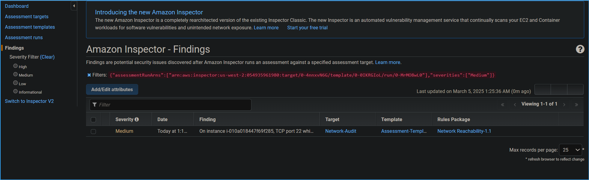 Medium severity on port 22 SSH