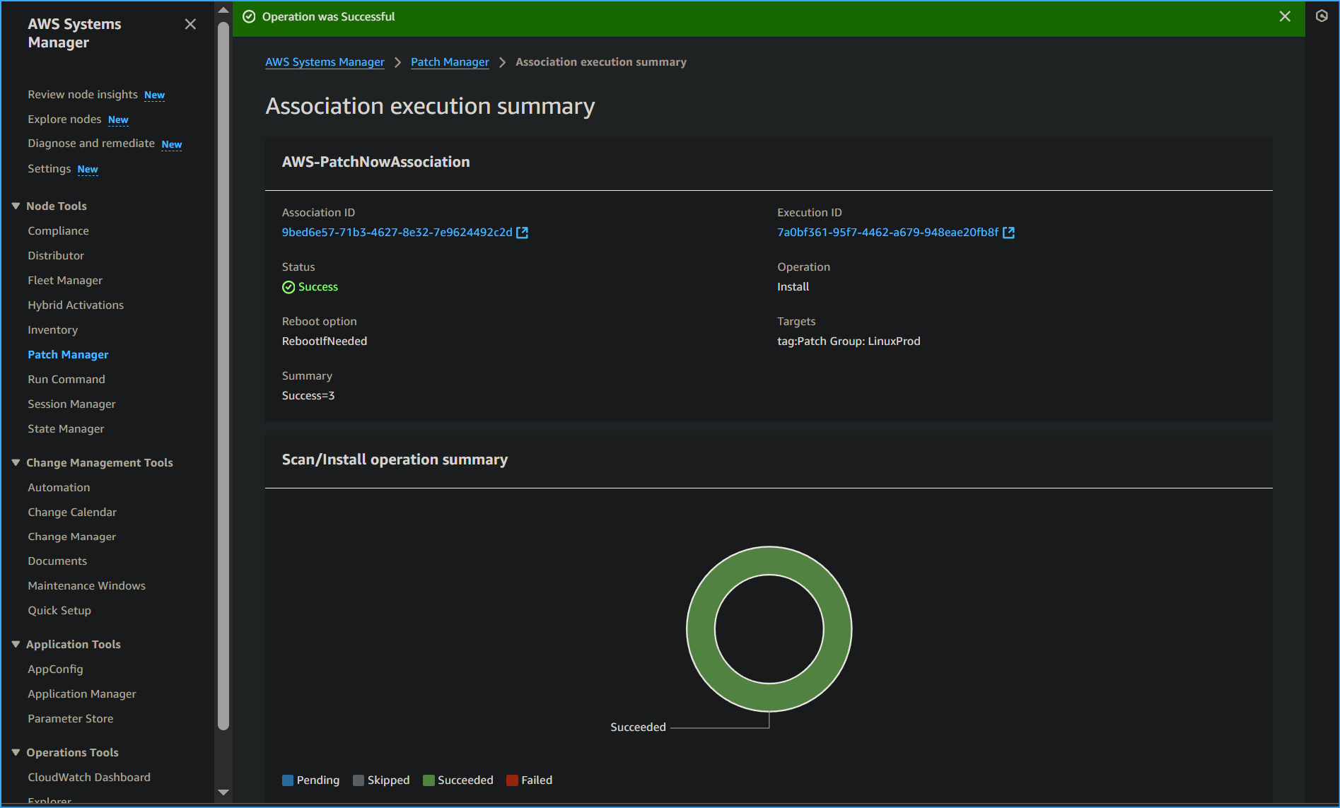 Association Execution Summary