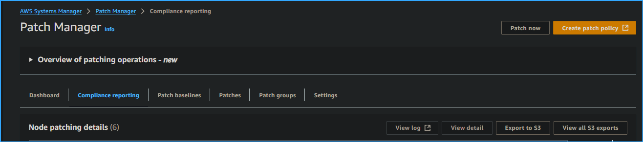 Confirmed All Nodes Were Compliant in Reporting Tab