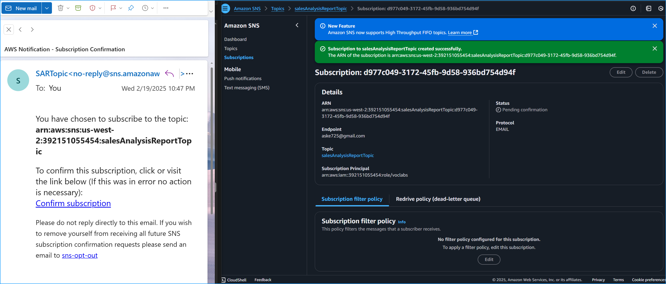Subscribing To SNS Topic