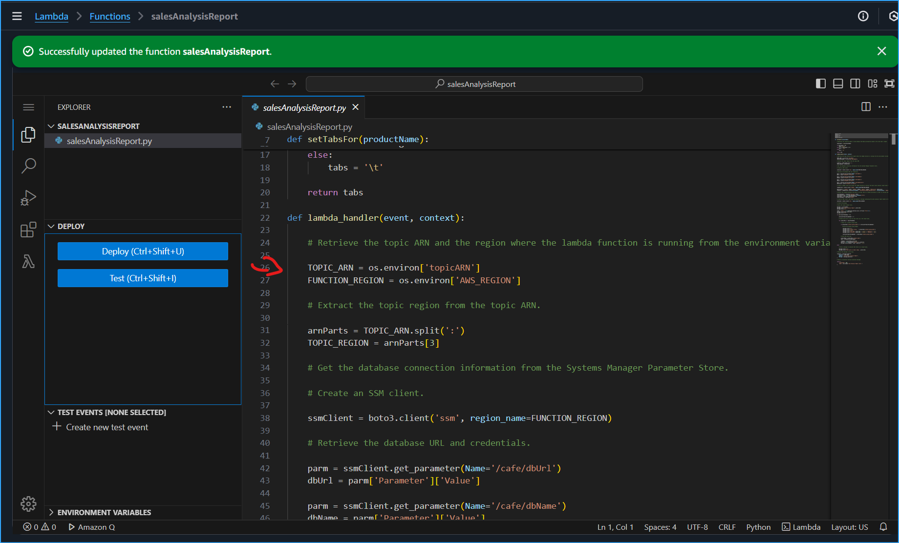 Line 26 Set Updated These Values With Values Of Environment Variables
