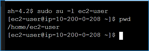 Changed user and home directory