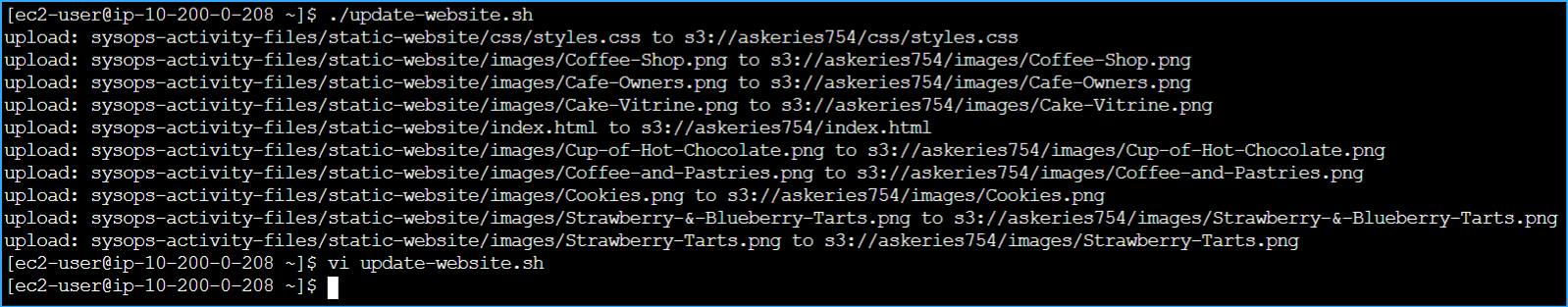 Ran update website command to see changes