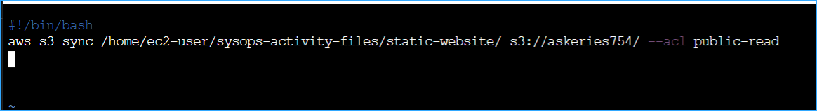 Replaced copy command in script with sync command for efficiency