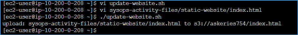Updated shell script with sync command, made small change to web page index, updated script