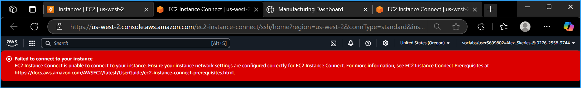 Connection to Misconfigured Web Server Failed