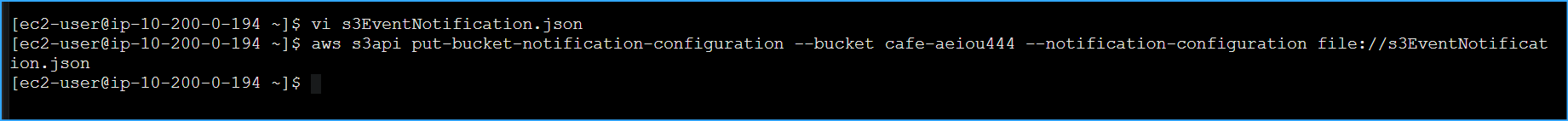 Associated Event Config File with S3 Share Bucket