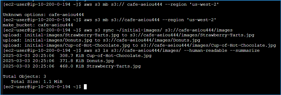 Made S3 Bucket Loaded Images Into It Verified Sync