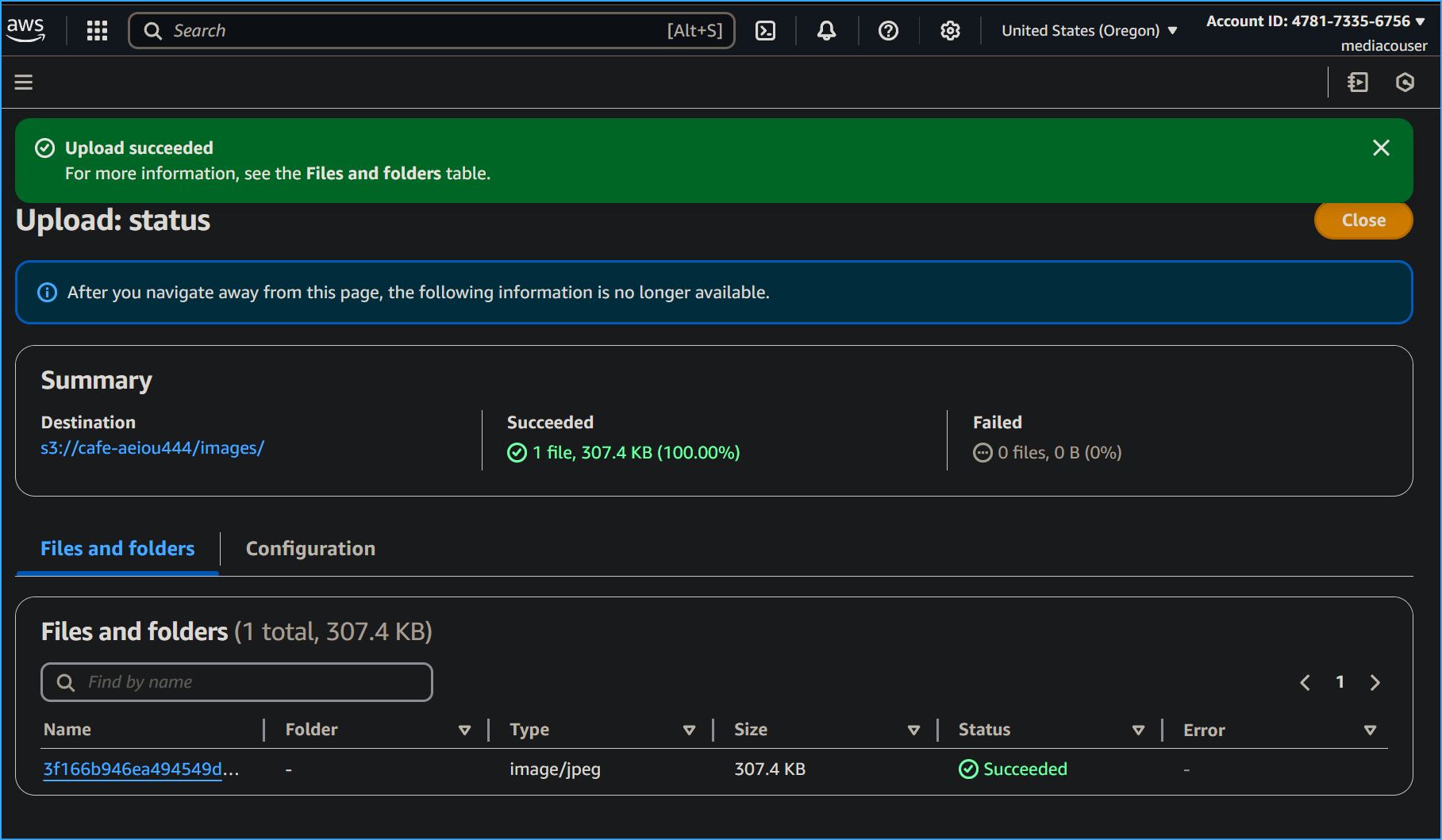 Upload Image From Local Computer Succeeded