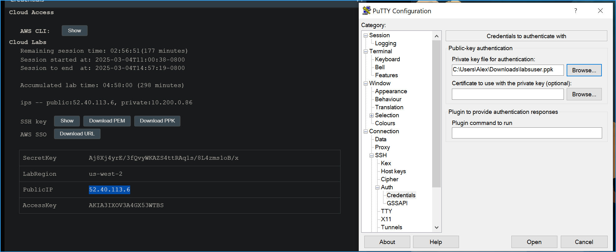 Configuring Putty Two