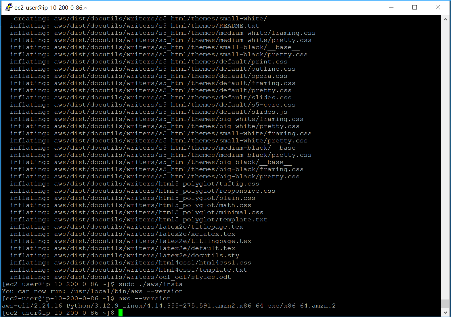 First Wrote File To Current Dir Then Unzipped Then Ran Install Program And Confirmed Install